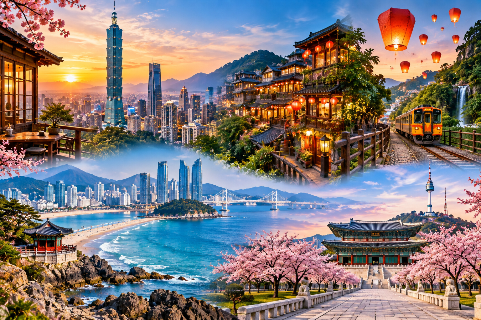 TAIWAN & SOUTH KOREA DISCOVERY 8 Nights / 9 Days  Taipei → Jiufen → Shifen → Busan → Seoul
