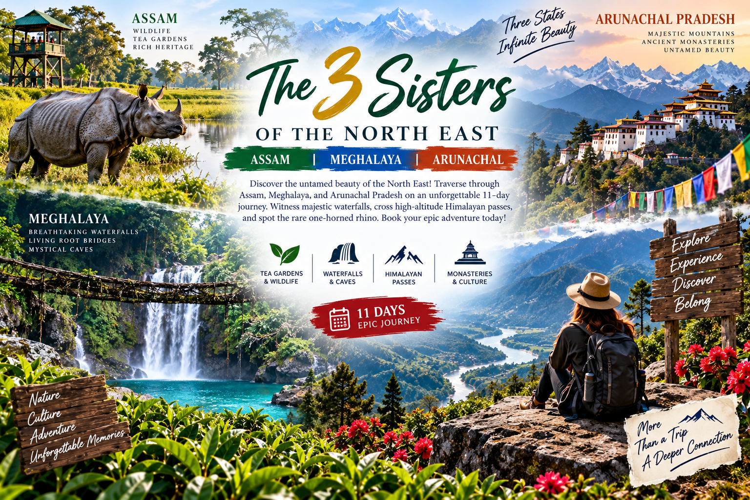 The 3 Sisters of the North East: Assam, Meghalaya & Arunachal