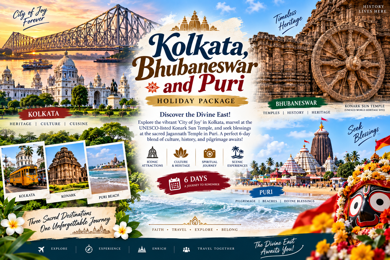 Kolkata, Bhubaneswar, and Puri Holiday Package