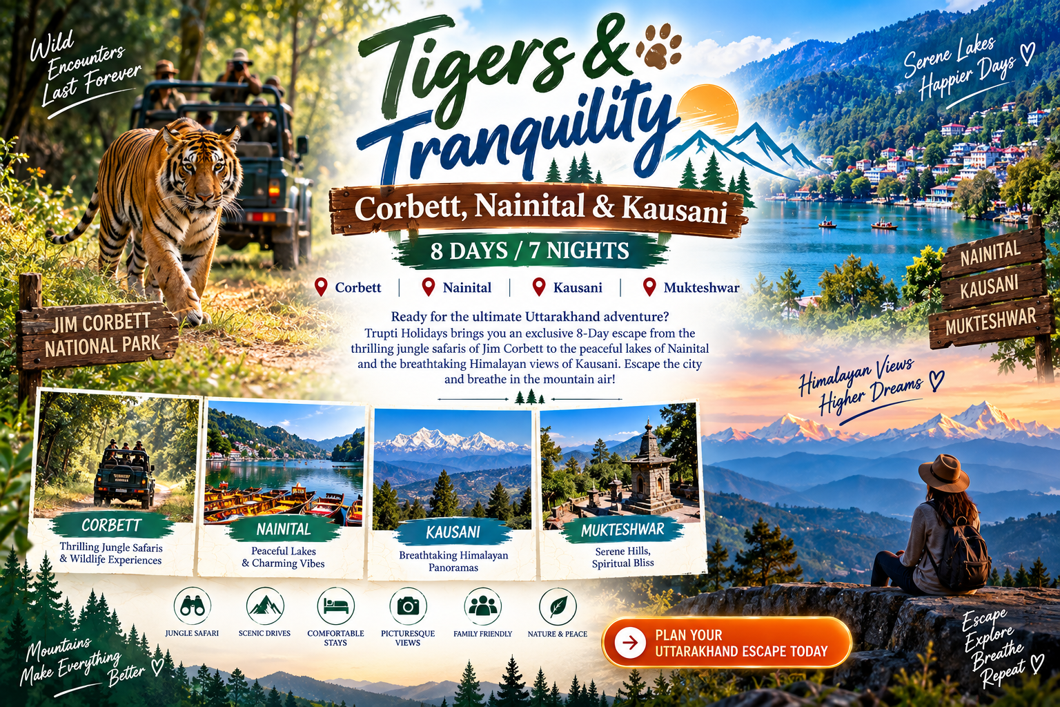 Tigers & Tranquility: Corbett, Nainital & Kausani
