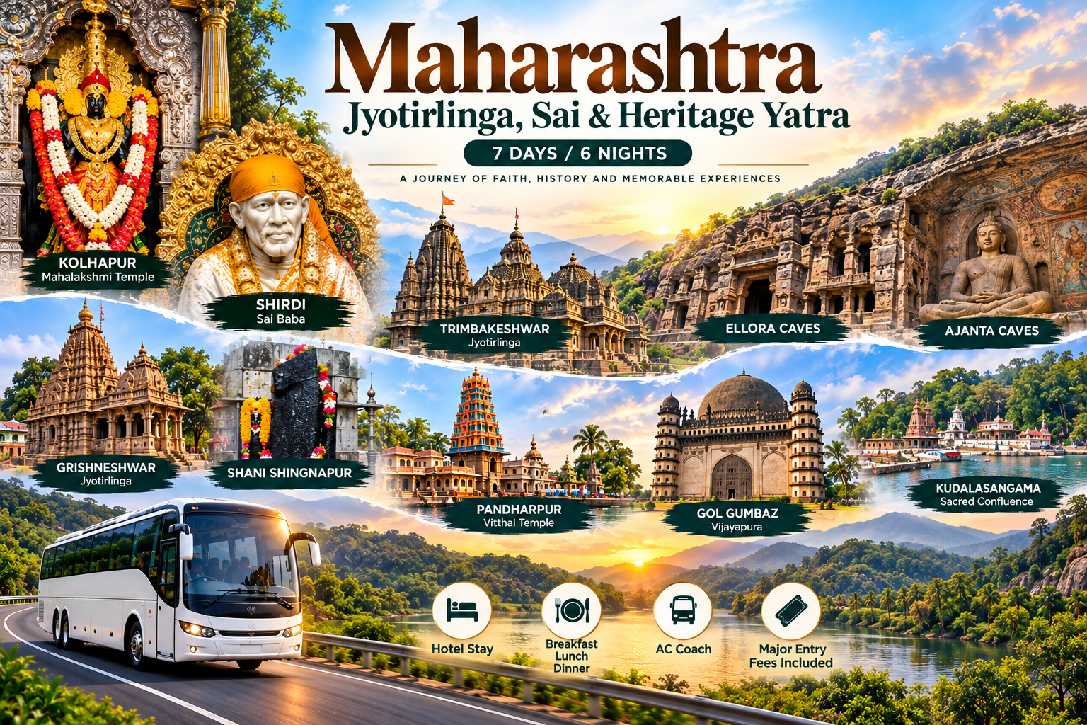🛕 Maharashtra–Karnataka Jyotirlinga & Heritage Yatra