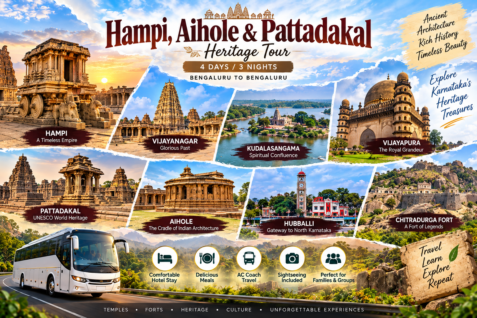 🏛️ Hampi, Badami Heritage & North Karnataka Explorer