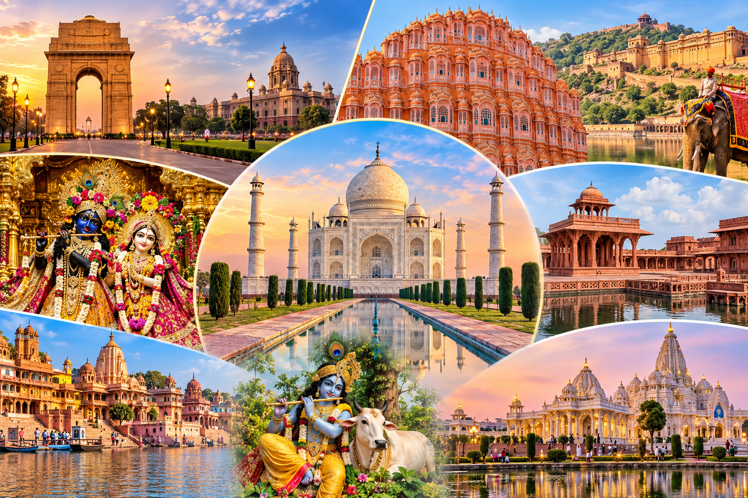 North India Grand Heritage & Krishna Yatra 9 Days / 8 Nights  Agra • Mathura • Vrindavan • Fatehpur Sikri • Jaipur • New Delhi